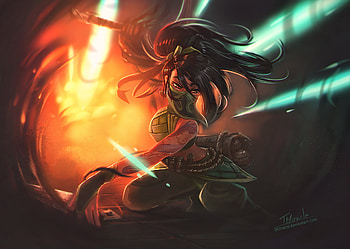 Akali League Of Legends Art, akali-league-of-legends, league-of-legends, games, deviantart HD wallpaper