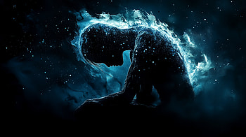 Sad Serenity: A Artistic Expression, artistic, human, sad, silhouette, cosmic HD wallpaper