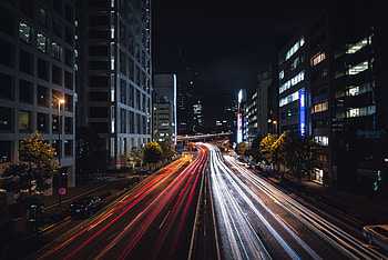 Cities, Night City, Japan, Minato, Akasaka HD wallpaper