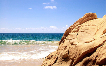 Big Rock , series, beach HD wallpaper