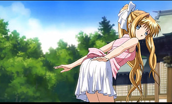 Bend Your Hip, blond hair, misuzu, blonde, cute, long hair, nice, misuzu kamio, scenery, blonde hair, adorable, female, bend, skirt, sweet, kamio misuzu, blond, scene, house, girl, kawaii, anime girl, anime, pretty, air, miniskirt, building, kamio, lovely, home HD wallpaper