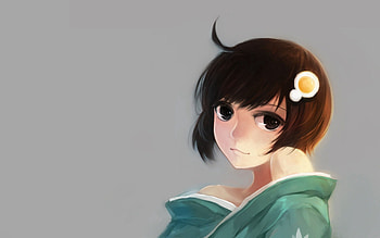 Anime, Smile, Girl, Pretty, Brunette HD wallpaper