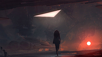 Sunset With No Hope, artist, artwork, digital-art HD wallpaper