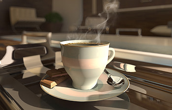 Chocolate, 3D, Cup, Steam HD wallpaper