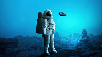 Astronaut In Ocean , astronaut, artist, artwork, digital-art HD wallpaper