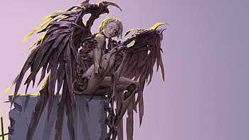 Broken On All Sides, angel, artist, artwork, digital-art, artstation HD wallpaper