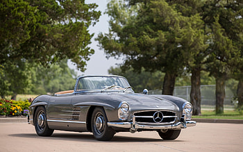 Mercedes-Benz 300SL Roadster, 1960, exterior, retro cars, Mercedes-Benz W198, gray 300SL Roadster, German cars, Mercedes-Benz HD wallpaper