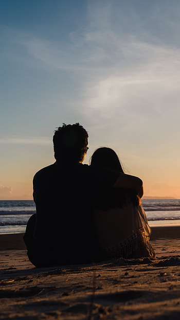 Beach Love, cloud, pareja, sky, playa, amor HD phone wallpaper