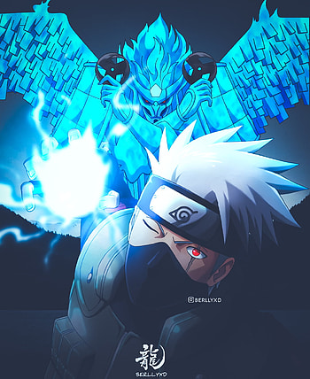 Kakashi hatake, art, berllyxd, kakashi HD phone wallpaper