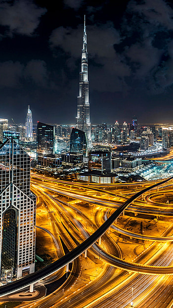 United Arab Emirates travels, Burj Khalifa , Dubai city HD phone wallpaper