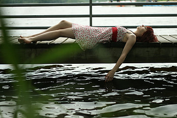 Fell asleep, other, bench, relax, girl HD wallpaper