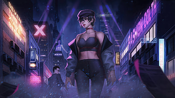 The Cyberpunk Queen, artist, artwork, art, digital-art, cyberpunk, artstation HD wallpaper