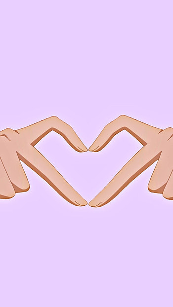Heart, finger, pink HD phone wallpaper