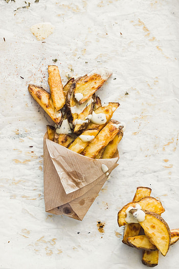 Wholesome potato food, Indulgent cravings, Rustic food graphy, Vegan taste sensations HD phone wallpaper