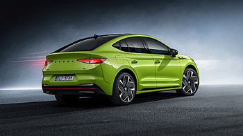 Green Skoda Enyaq Coupe IV 2022 4 Cars HD wallpaper