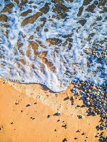 Nature, Pebble, Sea, Beach, Sand, Wave HD phone wallpaper