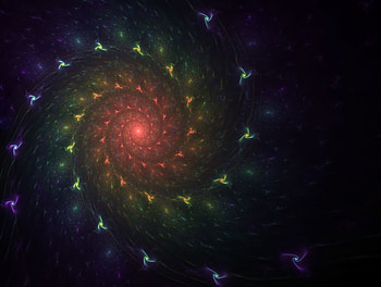 Abstract, Multicolored, Motley, Fractal, Glow, Spiral HD wallpaper