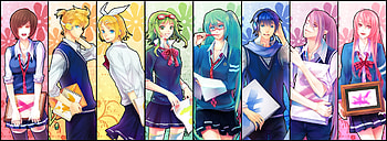 Anime slides~!, guys, slide, girls, anime HD wallpaper