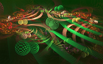 Abstract, Form, Fractal, Balls HD wallpaper