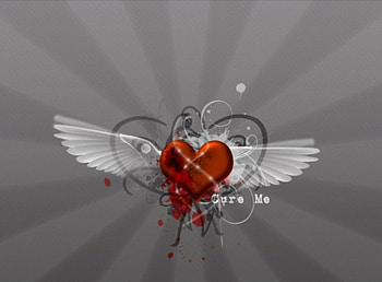 Cure Me, hearts, abstract, love HD wallpaper