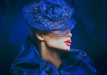 Blue Beauty, blue, fashion, beautiful, models, people, hat HD wallpaper