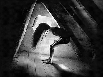 Pain, girl, black, dark, light HD wallpaper