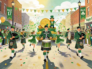 Emerald March — St. Patrick's Day Parade, St. Patrick's Day, Parade HD wallpaper