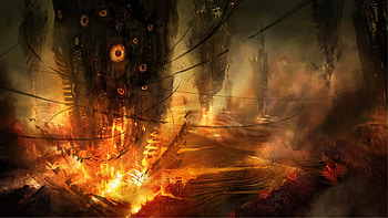 Eyes fire concept art science fiction alien landscapes cyclone Philip Straub | | 251901 | UP HD wallpaper