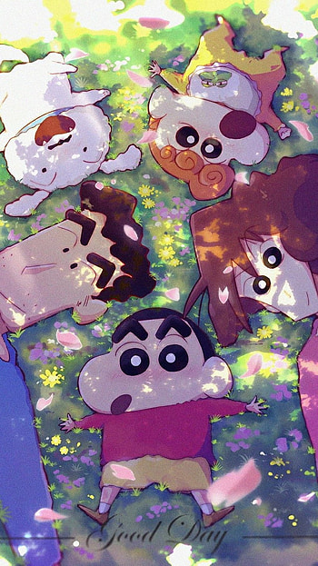 Shinchan, family time fun HD phone wallpaper