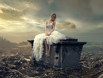 lady, abstract, fantasy, art HD wallpaper