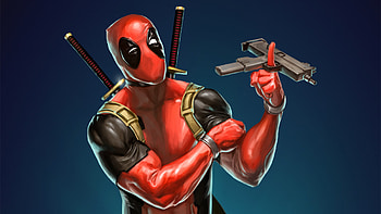 Deadpool Revolving Guns, deadpool, superheroes, artwork, digital-art HD wallpaper