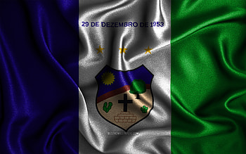 Santa Cruz do Capibaribe flag, , silk wavy flags, brazilian cities, Day of Santa Cruz do Capibaribe, Flag of Santa Cruz do Capibaribe, fabric flags, 3D art, Santa Cruz do Capibaribe, cities of Brazil, Santa Cruz do Capibaribe 3D flag HD wallpaper