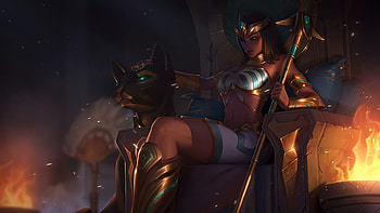 Nidalee, lo, fantays, egypt, girl, pharaoh, cat, bastet, league of legends, game HD wallpaper