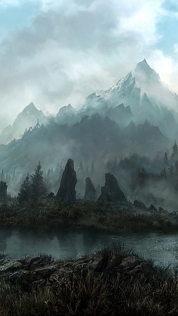 Skyrim Mobile — Misty Peaks ( & Android), video game, The Elder Scrolls V: Skyrim HD phone wallpaper