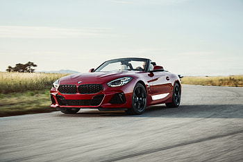 Luxury car, on-road, red, BMW Z4 HD wallpaper
