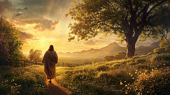Serene Nature & Jesus, nature, Jesus HD wallpaper