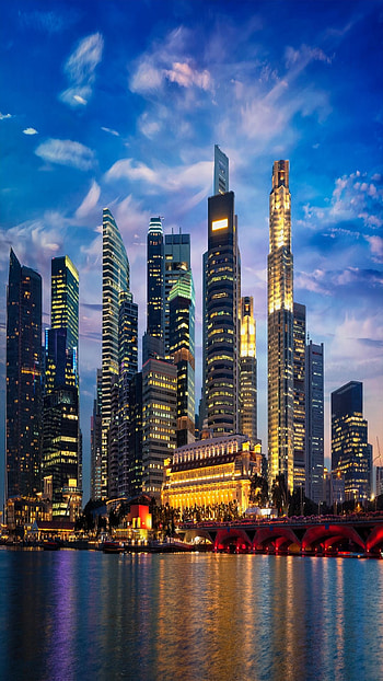 Singapore Skyline, Stock , Singapore cityscape, High rise buildings HD phone wallpaper