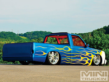 The Long Haul, Lowered, Flames, Blue, GM HD wallpaper