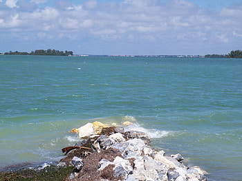 Dunedin Beach~Dunedin, Florida, dunedin beach, stone, beautiful, nature, islands, rocks, ocean, beach HD wallpaper
