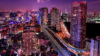 Tokyo , Japanese city, Night skyline, Cityscape HD wallpaper