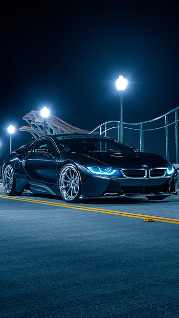 Neon Night i8 — BMW Supercar , BMW, car, vehicle, night, supercar HD phone wallpaper