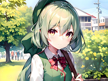 A girl in a park, AI Art, Anime, girl, anime girl HD wallpaper