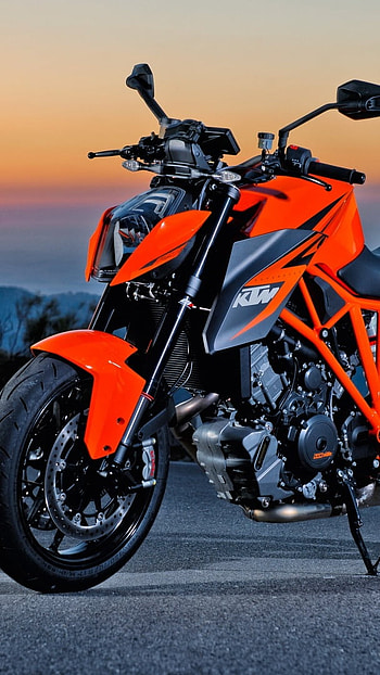 Ktm Bike, Orange And Black, Bike Color HD phone wallpaper