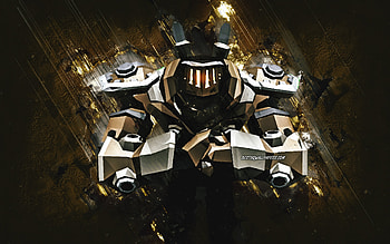 Mech Golem, Roblox, brown stone background, Roblox characters, Mech Golem Roblox, grunge art, Mech Golem character HD wallpaper