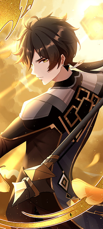 Golden Sentinel — Genshin | Geo Guardian | Golden Vigil, video game, Genshin Impact HD phone wallpaper