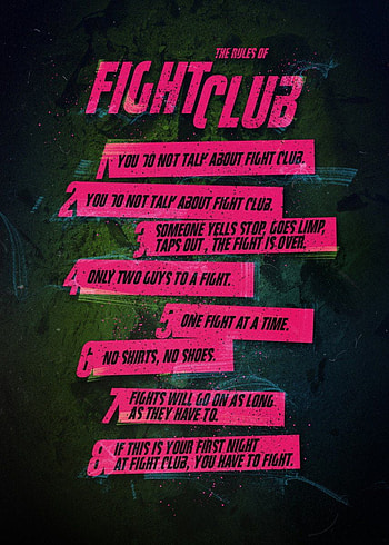 Fight Club. Fight club rules, Fight club, Fight club poster, Fight Club Quotes HD phone wallpaper