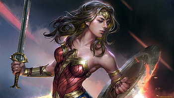 Wonder Woman Fantasy Girl Artwork, wonder-woman, superheroes, fantasy-girls, artwork, artist, digital-art HD wallpaper