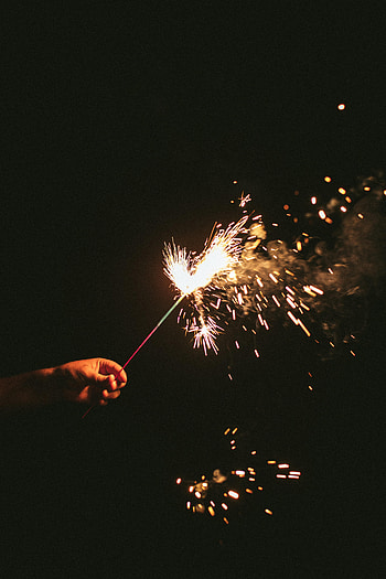 Dark, Hand, Sparks, Sparklers, Bengal Lights HD phone wallpaper