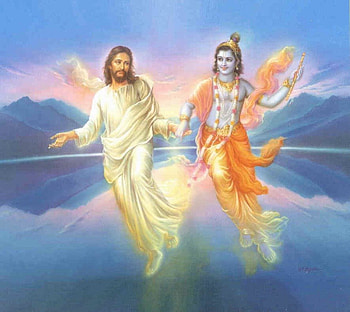 Hare Krishna and Jesus Christ, cross, jesus, palestine, hinduism, rama, christianity, bible, krishna, hindu, holy, india, jesus christ HD wallpaper