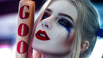 Harley Quinn Cosplay Portrait, harley-quinn, cosplay, supervillain, behance HD wallpaper